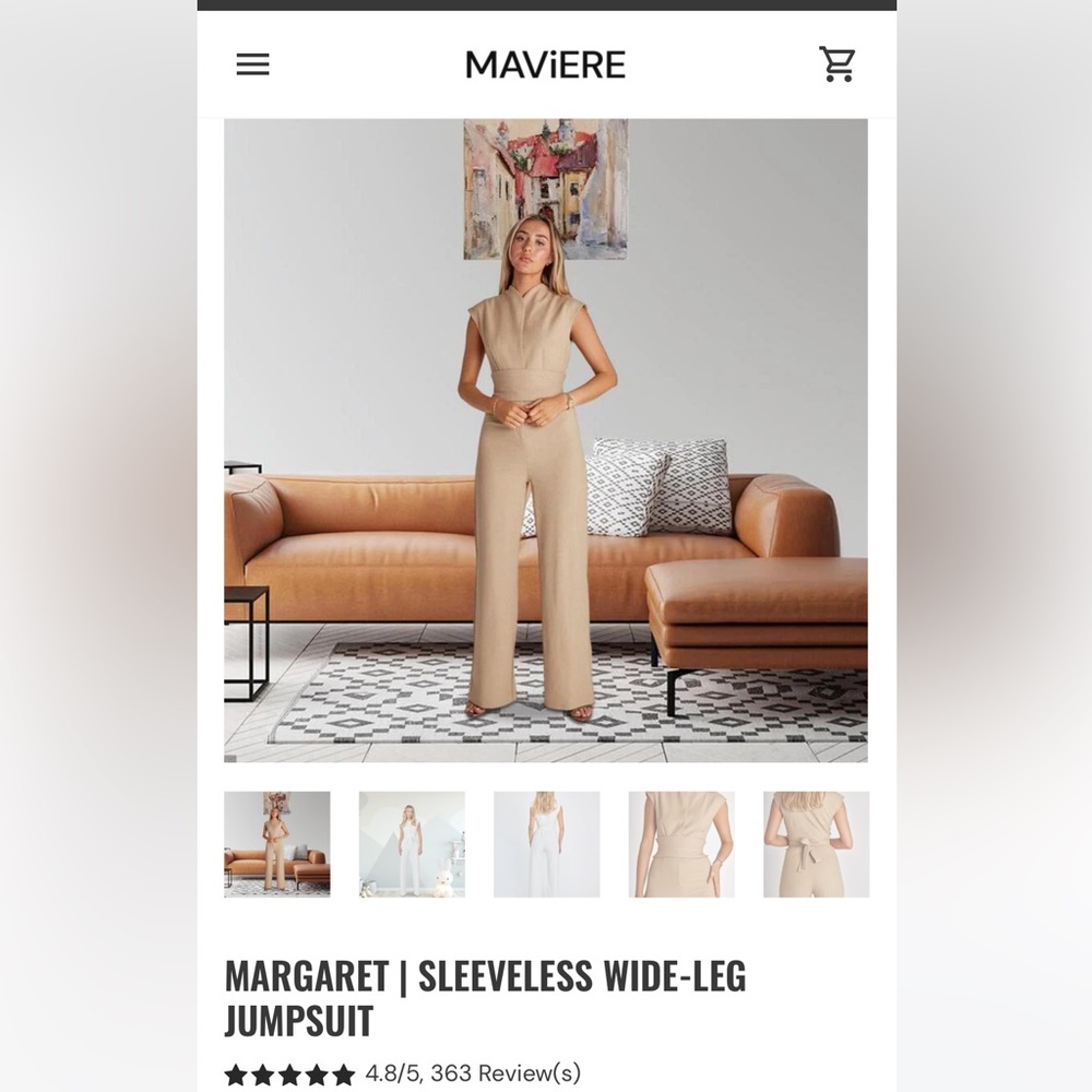 Maviere jumpsuit in beige